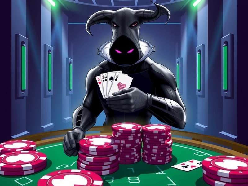Professional poker player logging into online poker platform