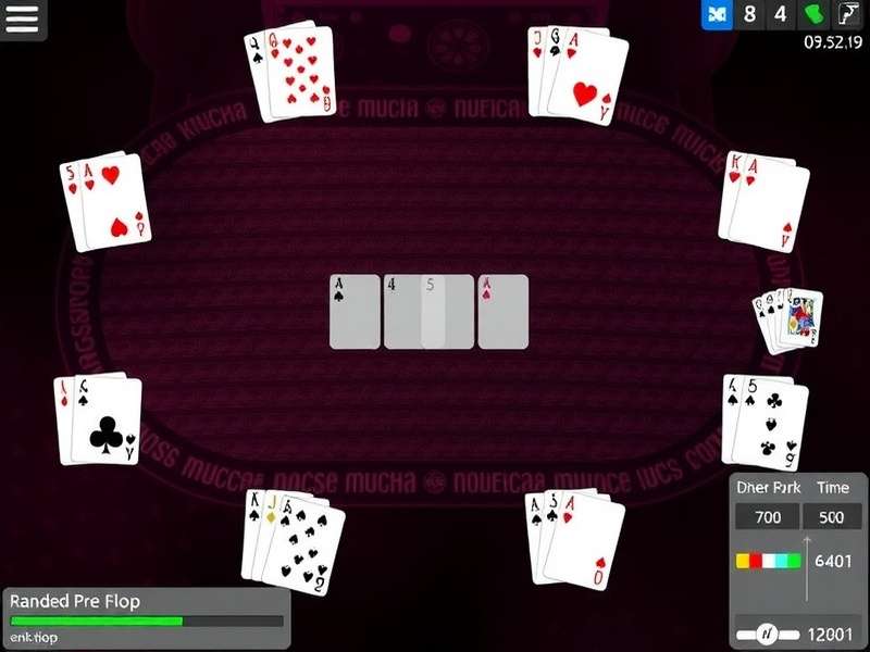 Professional poker player analyzing hole cards before the flop