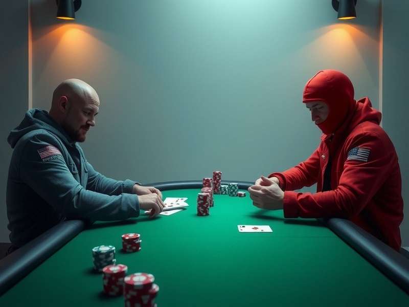 Indian poker players at online tables with cards and chips